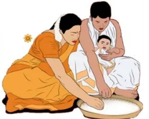 Annaprashan Puja ceremony for a baby in Bangalore