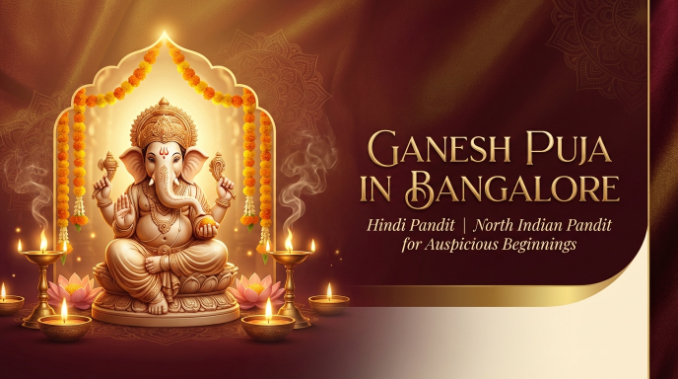 Ganesh Puja banner for home and office in Bangalore