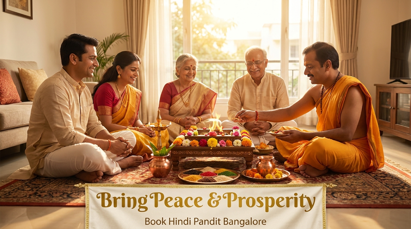 Navagrah Shanti Puja banner for Bangalore family booking