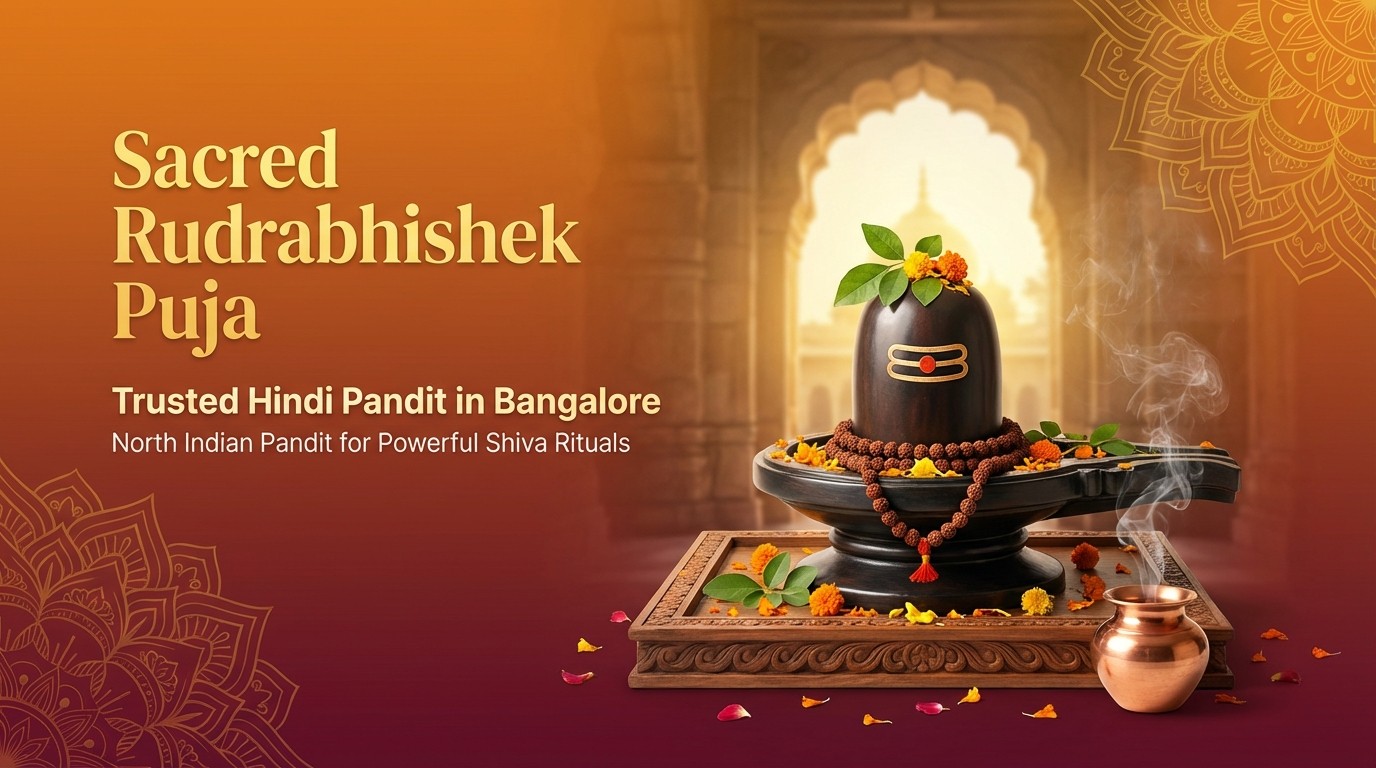 Rudrabhishek Puja banner for Bangalore booking page