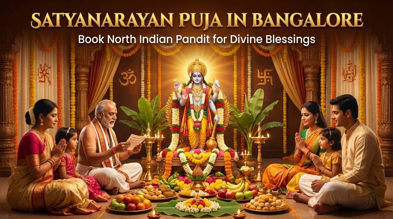 satyanarayan puja in bangalore by north indian pandit with katha and havan