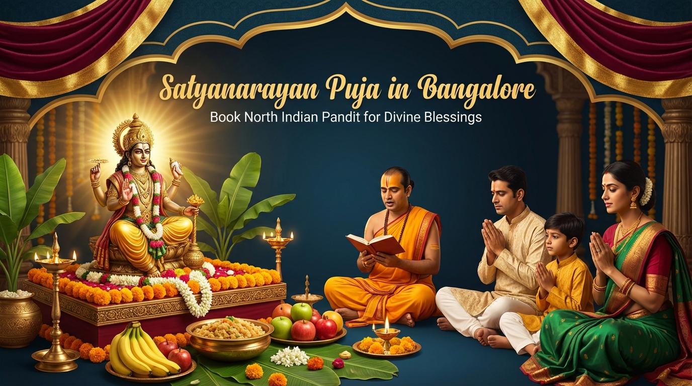 Satyanarayan Puja banner used for Bangalore bookings