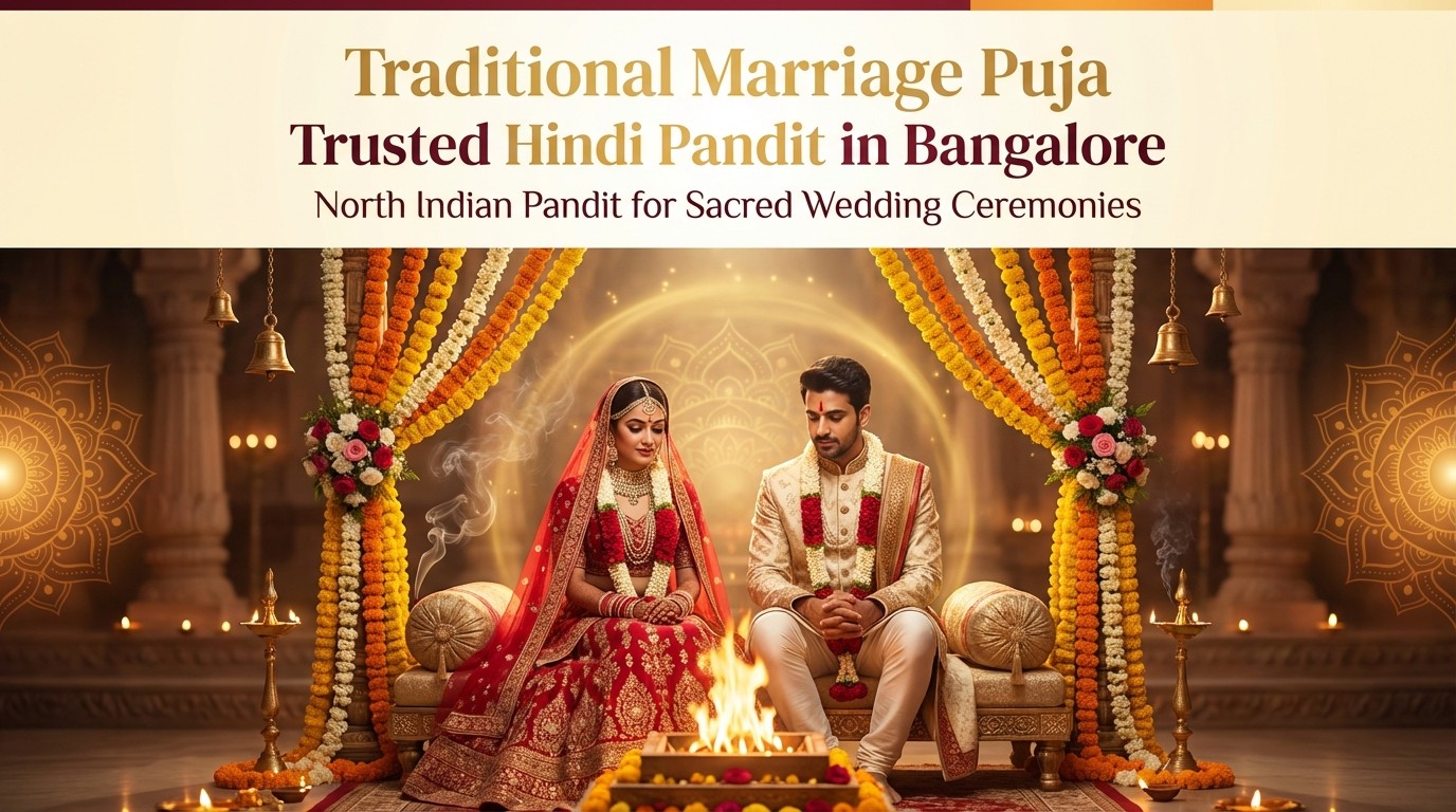 North Indian marriage banner for Bangalore wedding booking