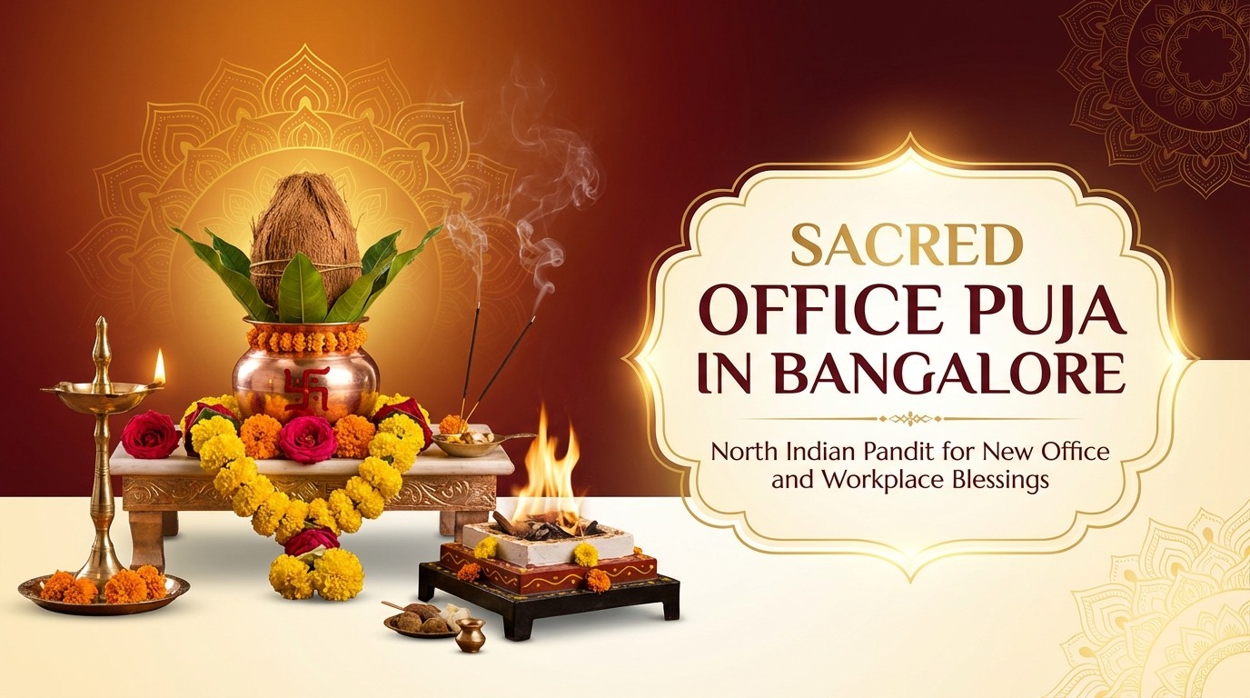 Office inauguration puja banner in Bangalore