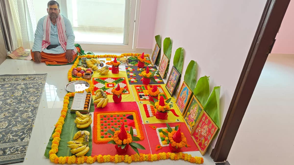 Traditional Altar & Samagri by Pandit Subodh Pandey